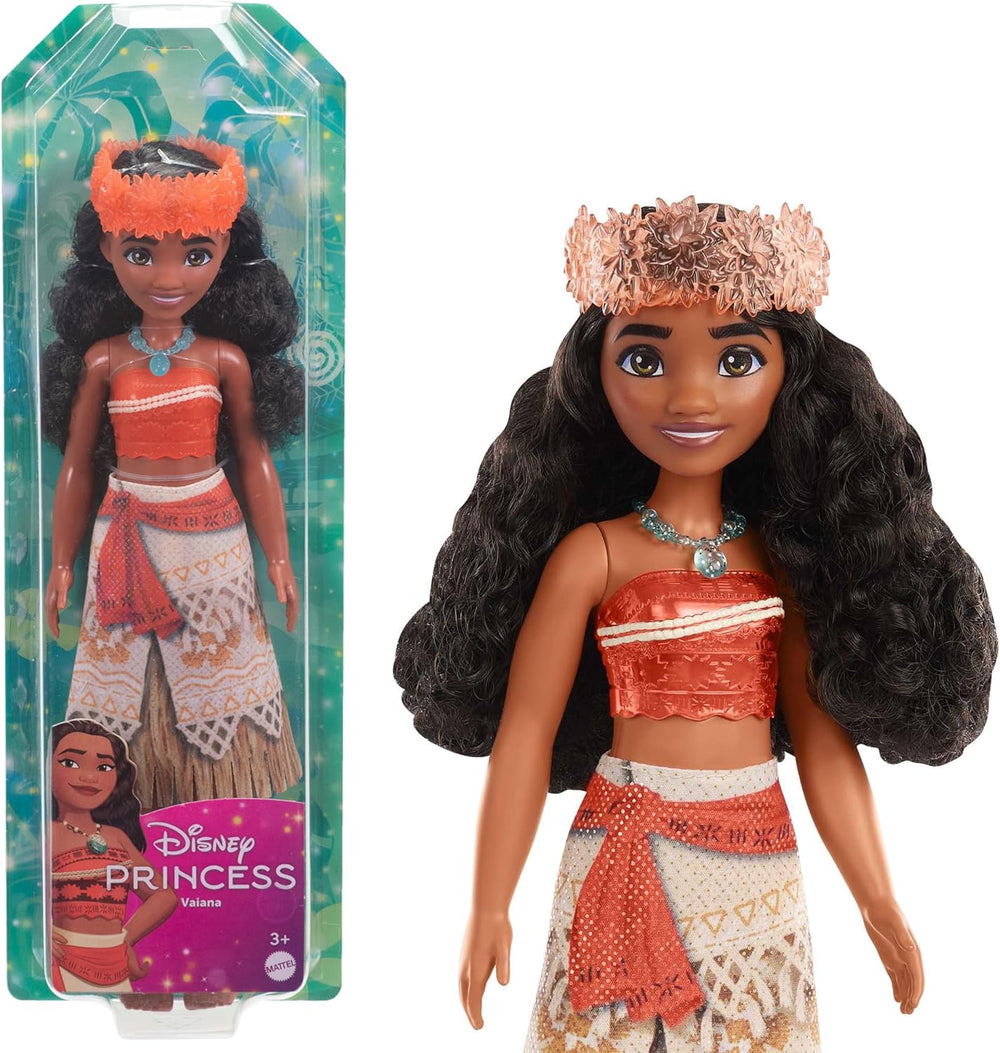 Mattel DISNEY Moana - Poupée mannequin articulée avec tenue pailletée, bandeau et collier amovibles, pour enfants à partir de 3 ans, HPG68