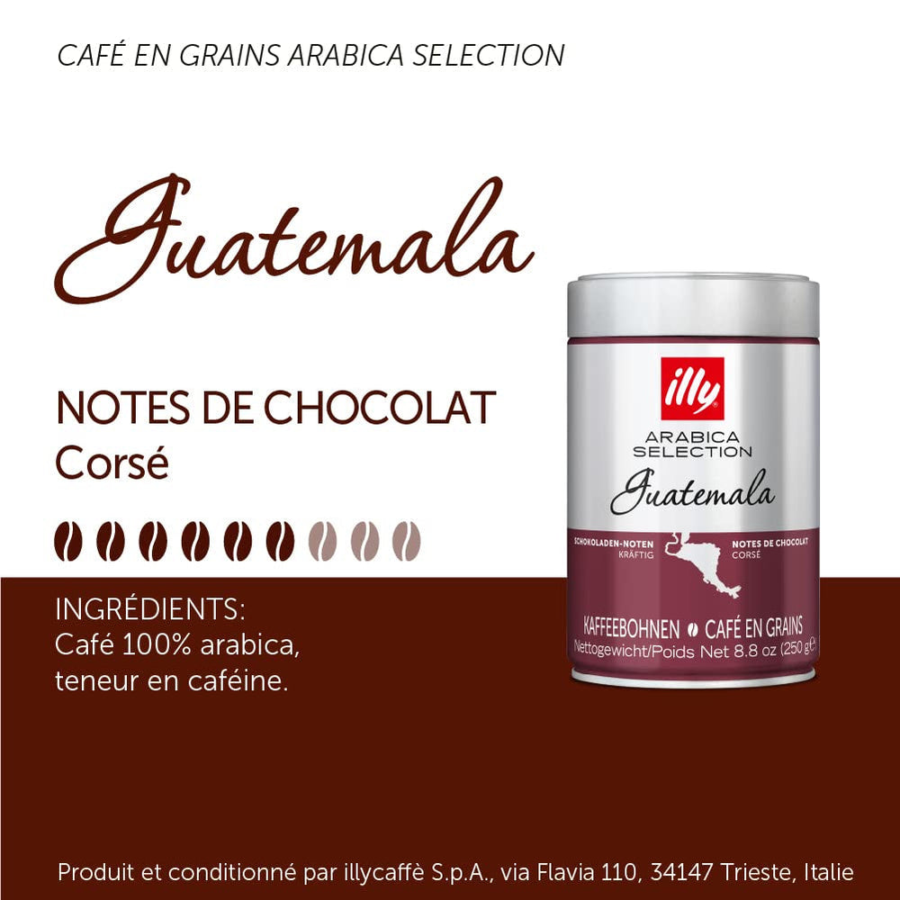 Illy Coffee Beans Selection Arabica Coffee Beans Guatemala Paquet de 6 (6 X 250G) Naty Shop Coffee