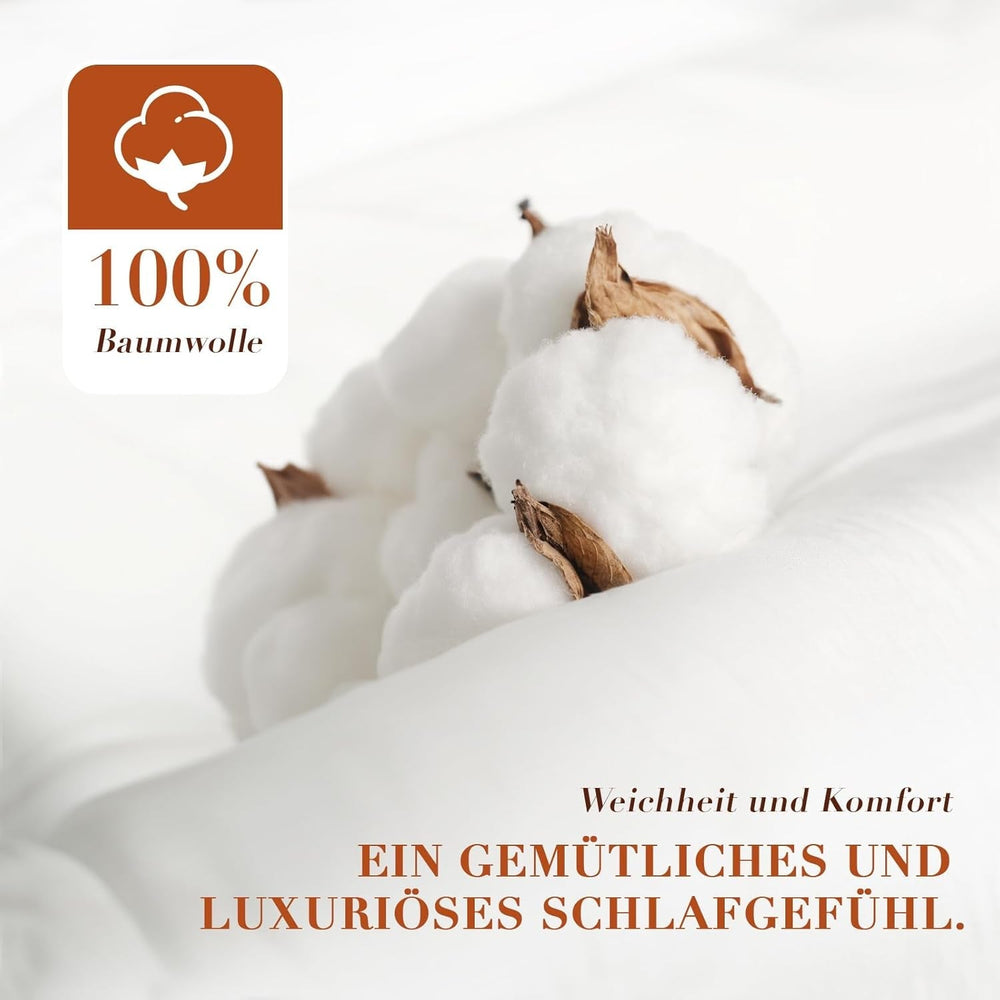 Couette en duvet 135x200 toutes saisons 100% coton couette 4 saisons 135x200 avec duvet d'oie et plumes boîte à chicane 3D très moelleuse couettes et couettes chaleur moyenne Naty Shop