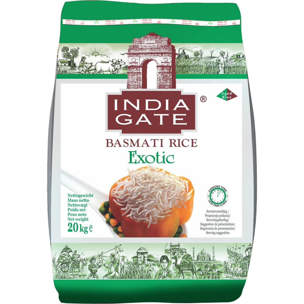 INDIA GATE Premium Basmati Rice – Riz fin à grains longs, aromatique, d'Inde, à grains longs fins (1 x 5 kg)