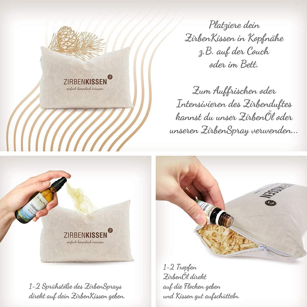 Famille de pins suisses Coussin en pin suisse Simply Heavenly Dreaming 30X20 cm, bois, naturel, 1 pièce (1 paquet) Oreillers standard Naty Shop