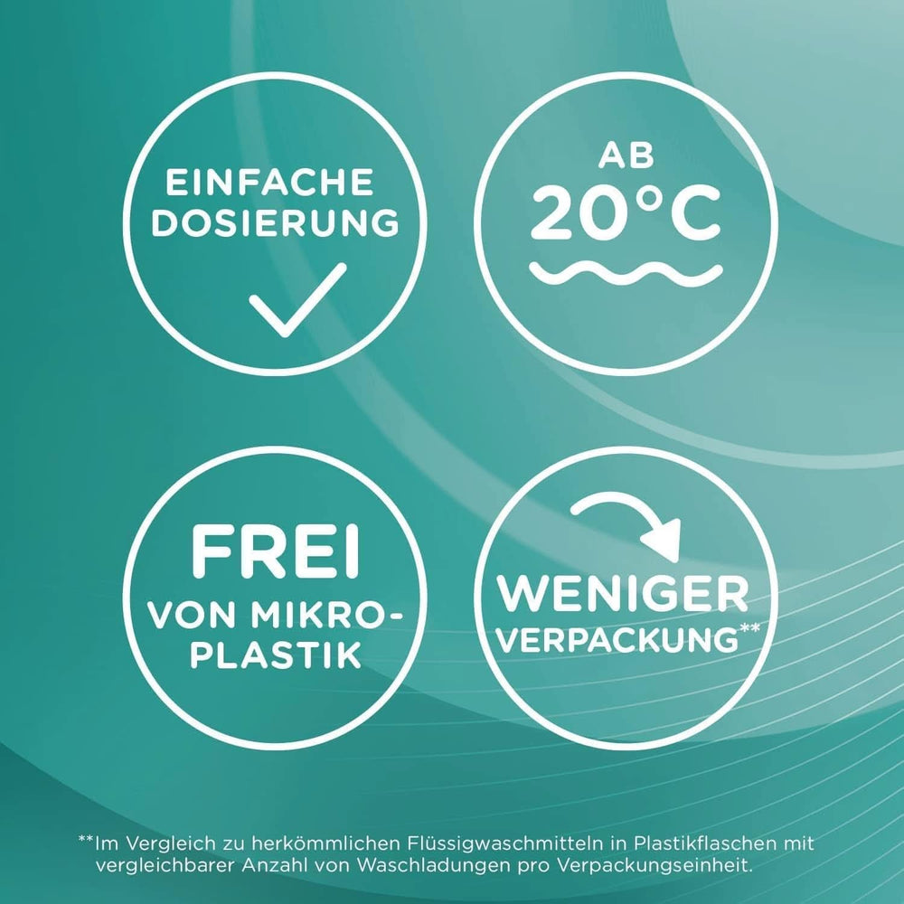 Feuilles détergentes Dr Beckmann MAGIC LEAVES COLOR | Feuilles de lavage prédosées et solubles dans l'eau | Gain de place et facile à utiliser | 25 feuilles de détergents à lessive Naty Shop