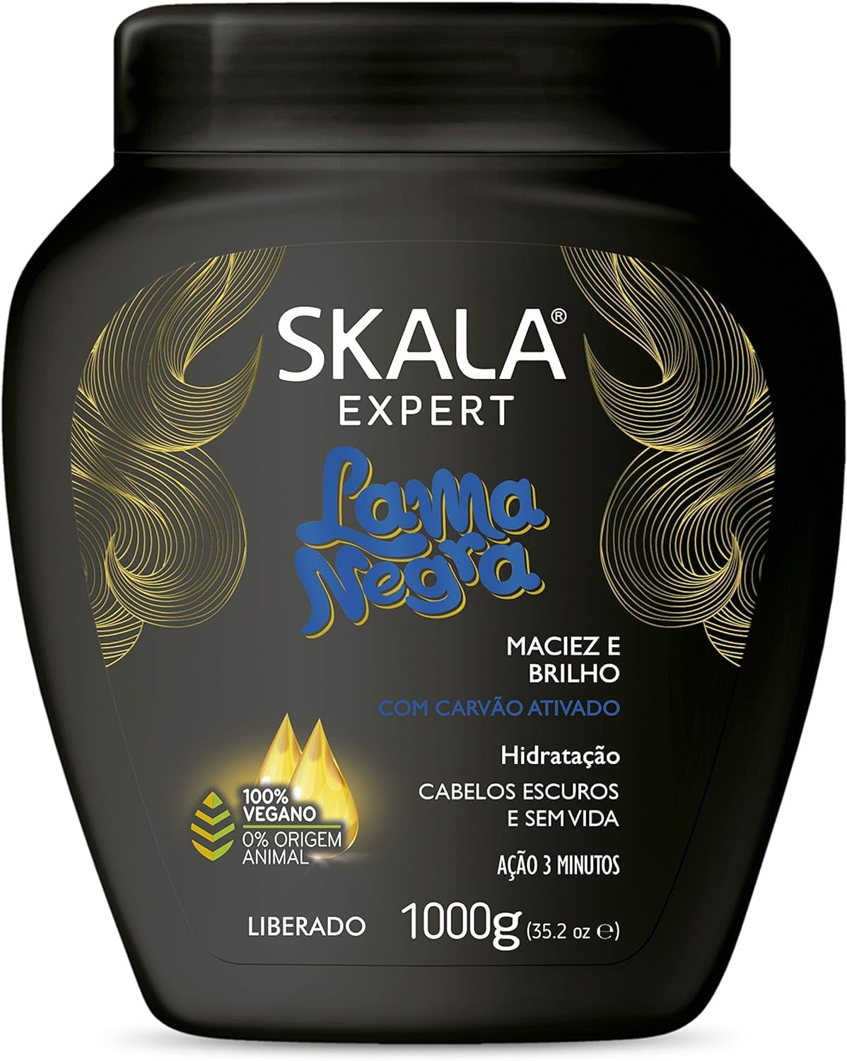 Crème de Traitement Lama Negra 1 kg | Soins intensifs pour tous types de cheveux | Crème hydratante, multicolore, paquet de 1 kg Naty Shop Masque capillaire Titre par défaut