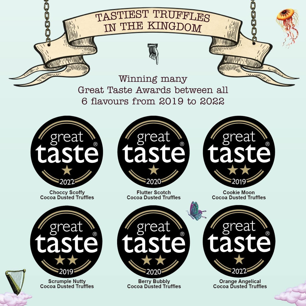 Monty Bojangles Taste Adventures Sortiment de ciocolată cu praf de cacao, 315 grame Bomboane de Ciocolata Naty Shop