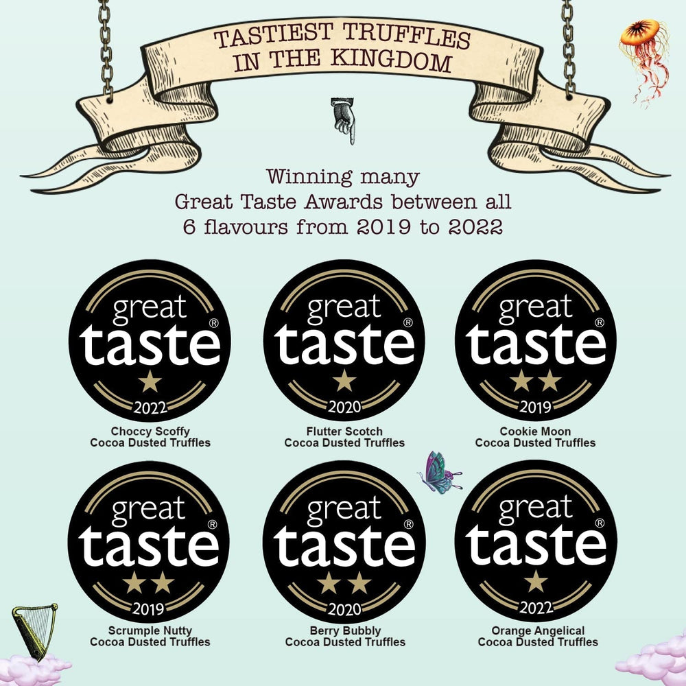 Monty Bojangles Taste Adventures Assortiment de chocolats avec poudre de cacao, 315 grammes Bonbons au chocolat Naty Shop