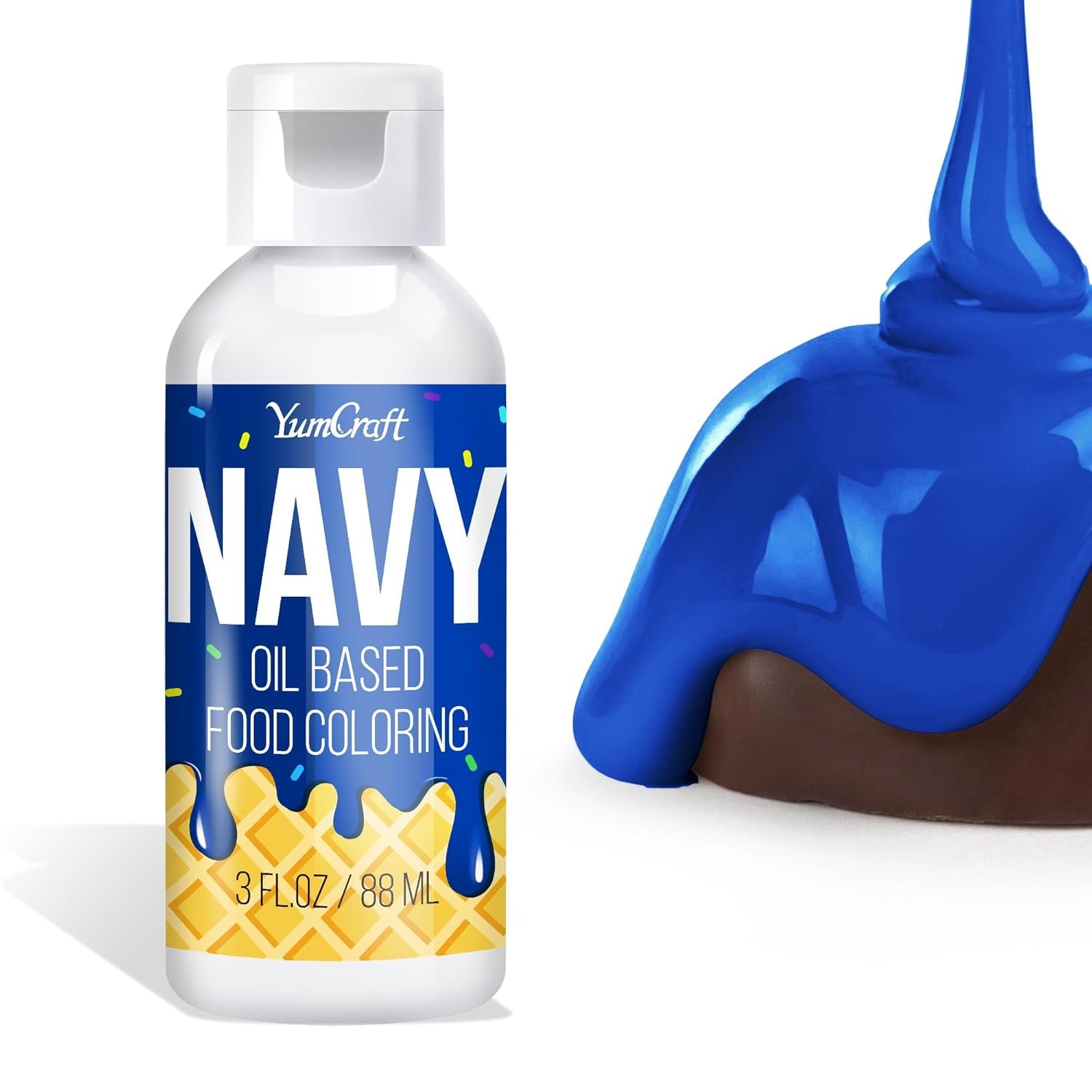 Colorant alimentar liposolubil - colorant alimentar pe bază de ulei pentru ciocolată, cremă de unt, bomboane, glazură - colorant alimentar concentrat pe bază de ulei pentru copt, gătit, fondant (alb, 88 ml)