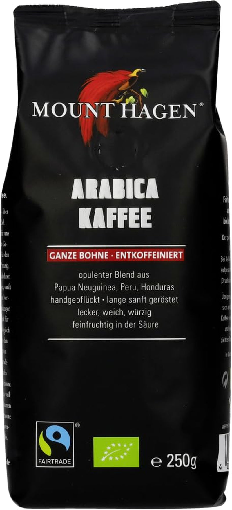 Café en grains torréfiés bio, décaféiné (2 x 250g)