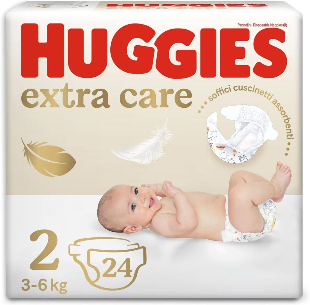 Huggies Baby, taille 2 (3 – 6 KG), 24 couches Mère et Bébé Naty Shop