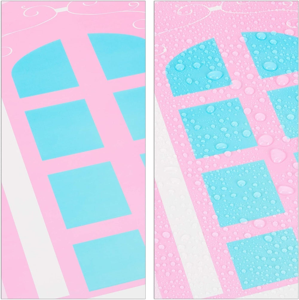 Relaxdays Etagère chambre enfant, château de princesse, plastique, meuble DIY avec portes, HBT : 128 X 110 X 37 Cm, rose Naty Shop Dollhouses