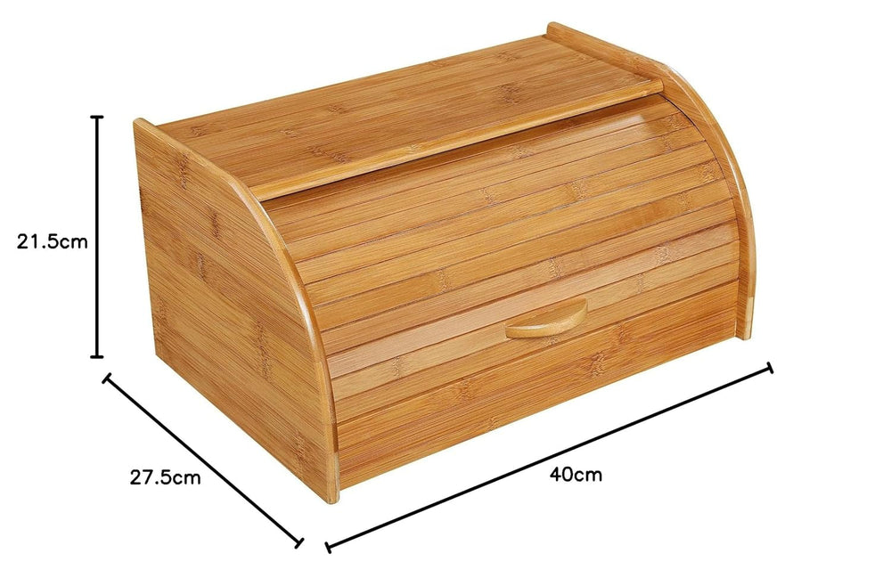 54118 Corbeille à pain, bambou 40 x 26 x 20 cm, marron, 40,x 27,5 x x 21,5 cm Boîtes de conservation alimentaire Naty Shop