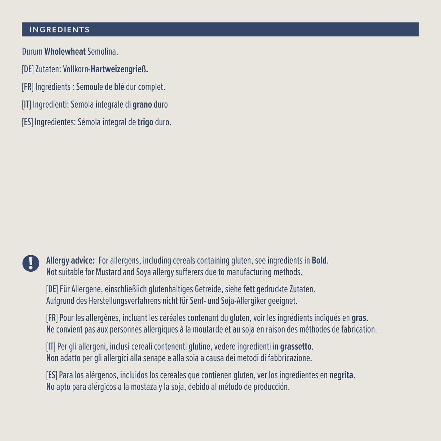 Spaghettis de blé entier d'Amazon, 500g