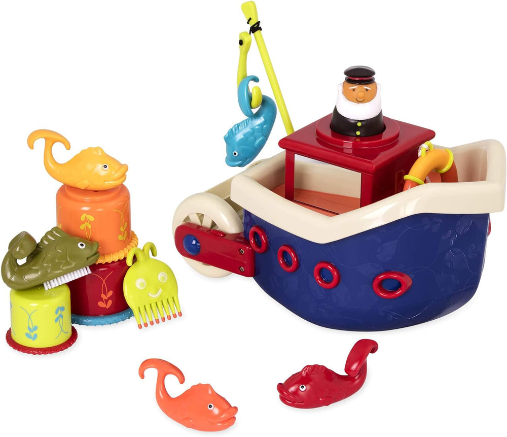 B. toys 13 pièces jouet de baignoire pour enfant avec bateau, verre à empiler, poisson, jeu de pêche jouet pour enfant baignoire à partir de 1 an Toys Bebe Naty Shop Default Title