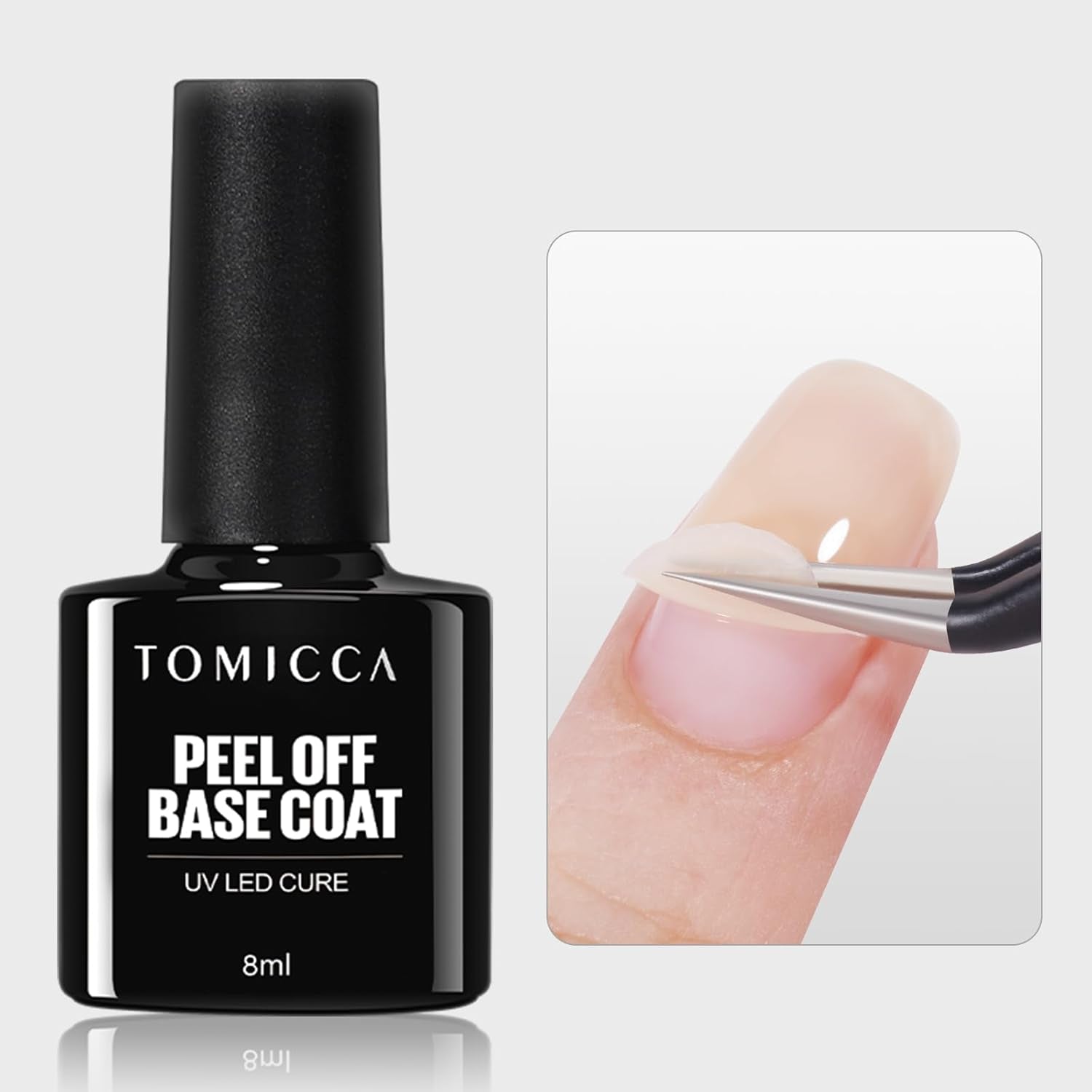 TOMICCA Vernis à ongles en gel transparent Blooming, vernis à ongles à diffusion UV LED pour le design des ongles, Marmor, Vernis à ongles bleu Aquarell 8 ml