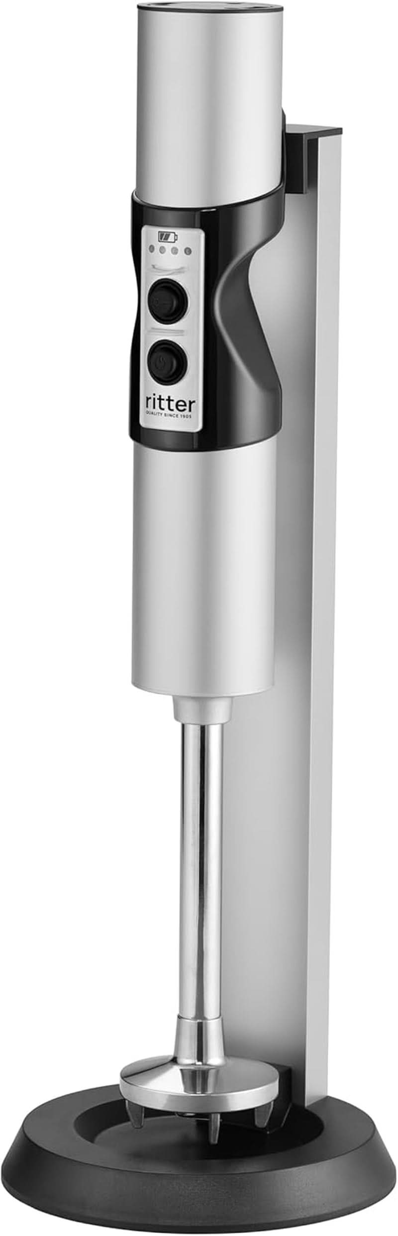 Ritter Stilo 7 plus Kabelloser Stabmixer, Pürierstab Mit Akku Aus Vollmetall, fabriqué en Allemagne, Silver Kitchen Naty Shop Stilo 7 Plus