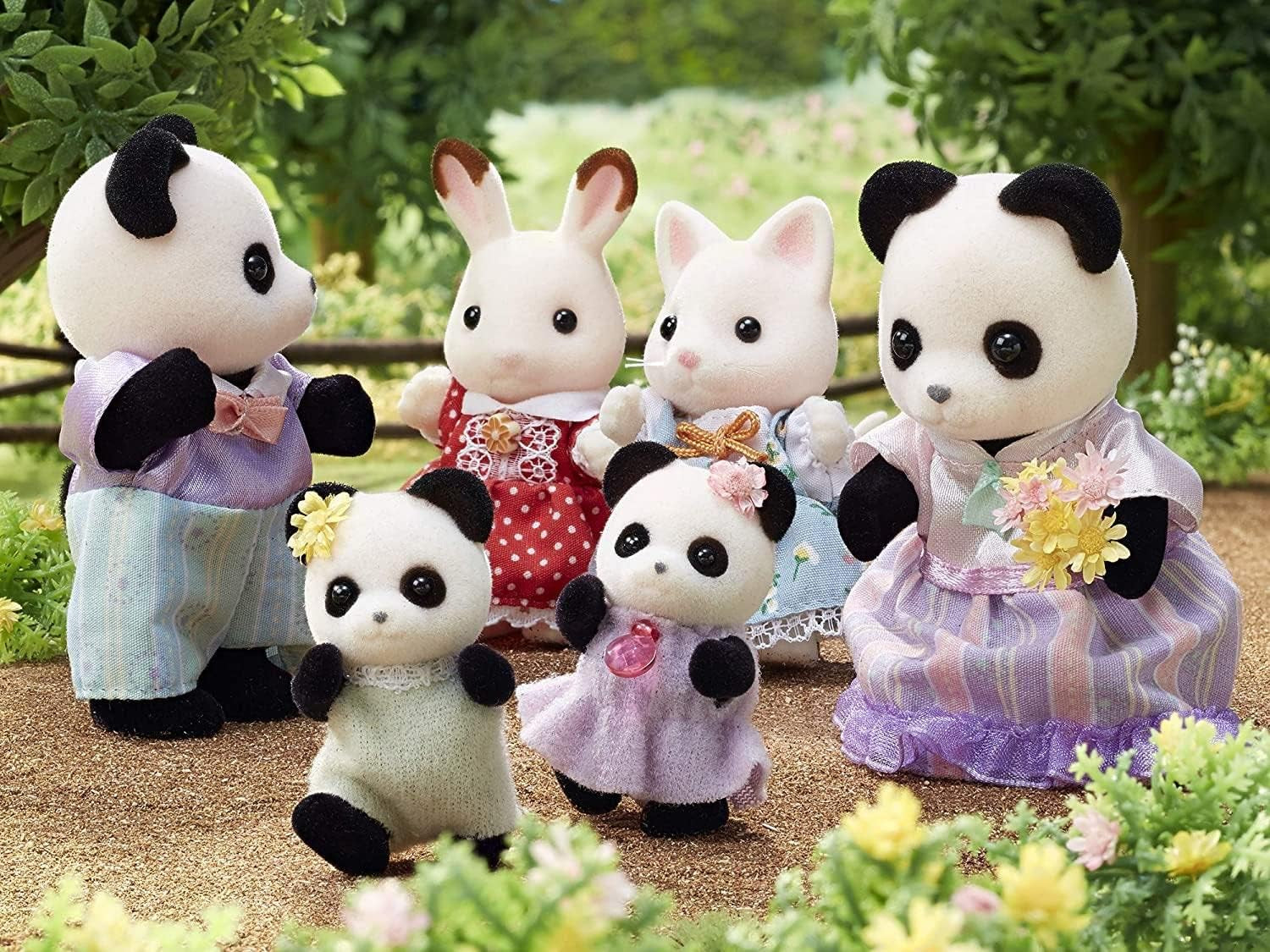 Sylvanian Families L5529 Famille Panda - Figurines de maison de poupée