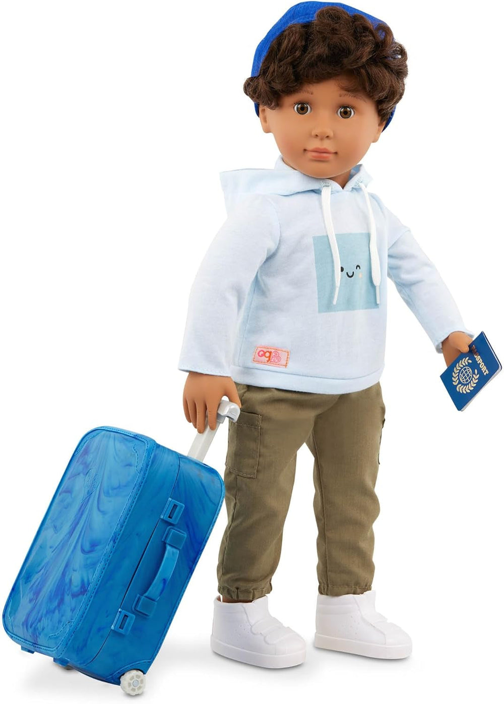 Our Generation - Mateo - Bewegliche 46 cm Junge Puppe - Lebensechte braune Augen & Zickzack-Haarschnitt-Liniendesign - Fußballtrikots & Zubehör - Spielzeug für Kinder ab 3 Jahren