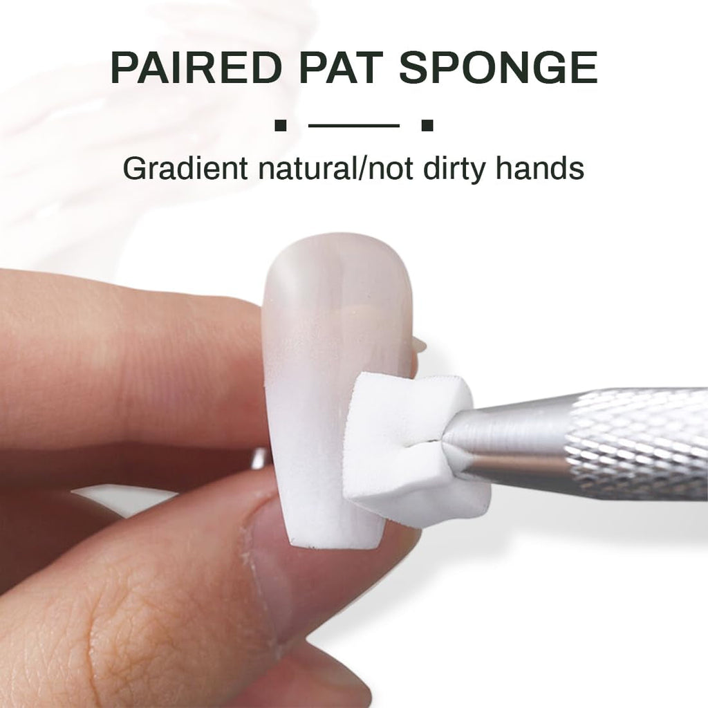 100 Stück Nail Art Schwamm Mit Metallgreifer, Sponge Brush Applikator, Sponge Nagel Pinsel, Maniküre Zubehör Für Nägel, Um Eine Vielzahl Von Gradient Nail Art Patterns Zu Erstellen