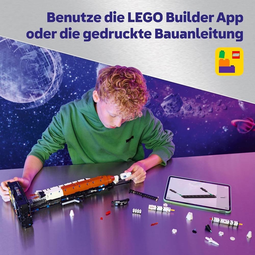 LEGO Technic NASA Artemis SLS-Schwerlastrakete - Kinder Rakete & Raumschiff Spielzeug - Baumodell & Modellbau Konstruktionsspielzeug ab 9 Jahren - Geschenk für Jungen und Mädchen - 42221