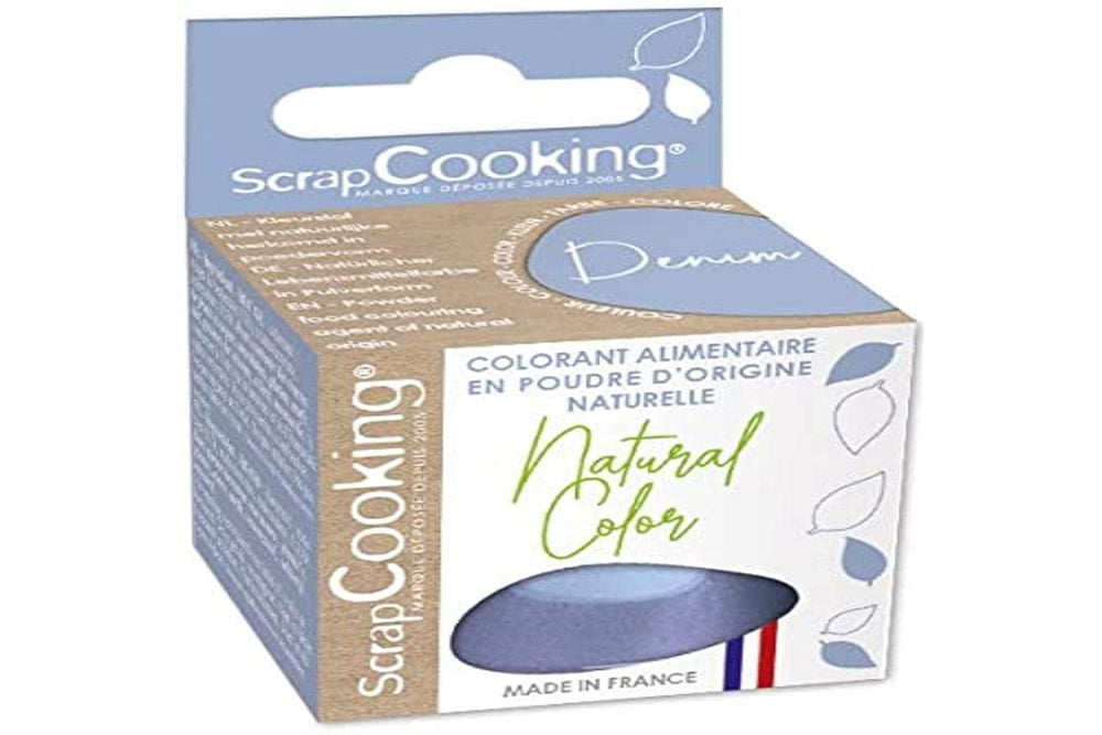Colorant alimentaire en poudre d'origine naturelle 10G - Denim