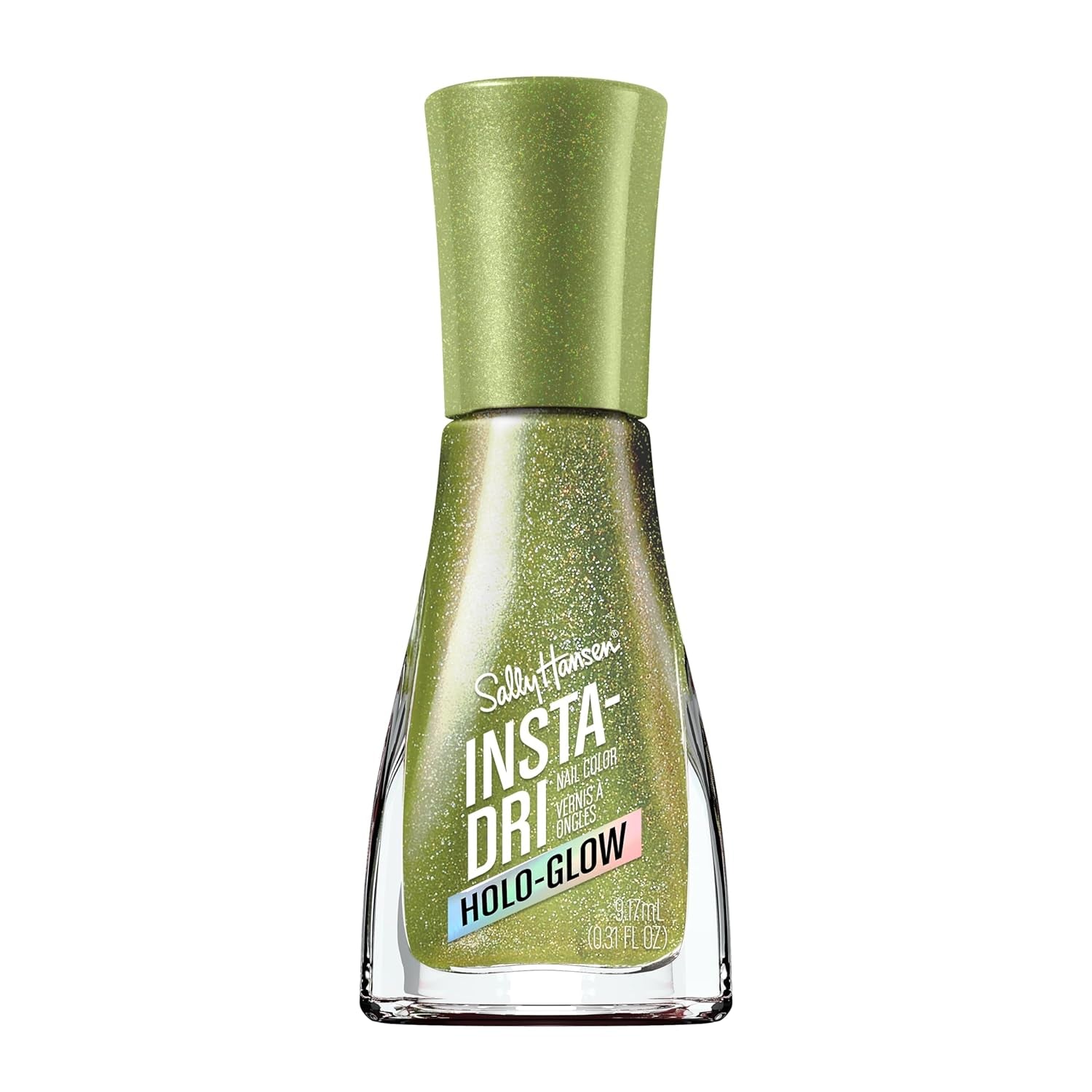 Insta-Dri Holo-Glow, Limelight, vernis à ongles, facile à utiliser, longue durée, belles couleurs, facile à appliquer sur les ongles, sans éclats, 19 ml