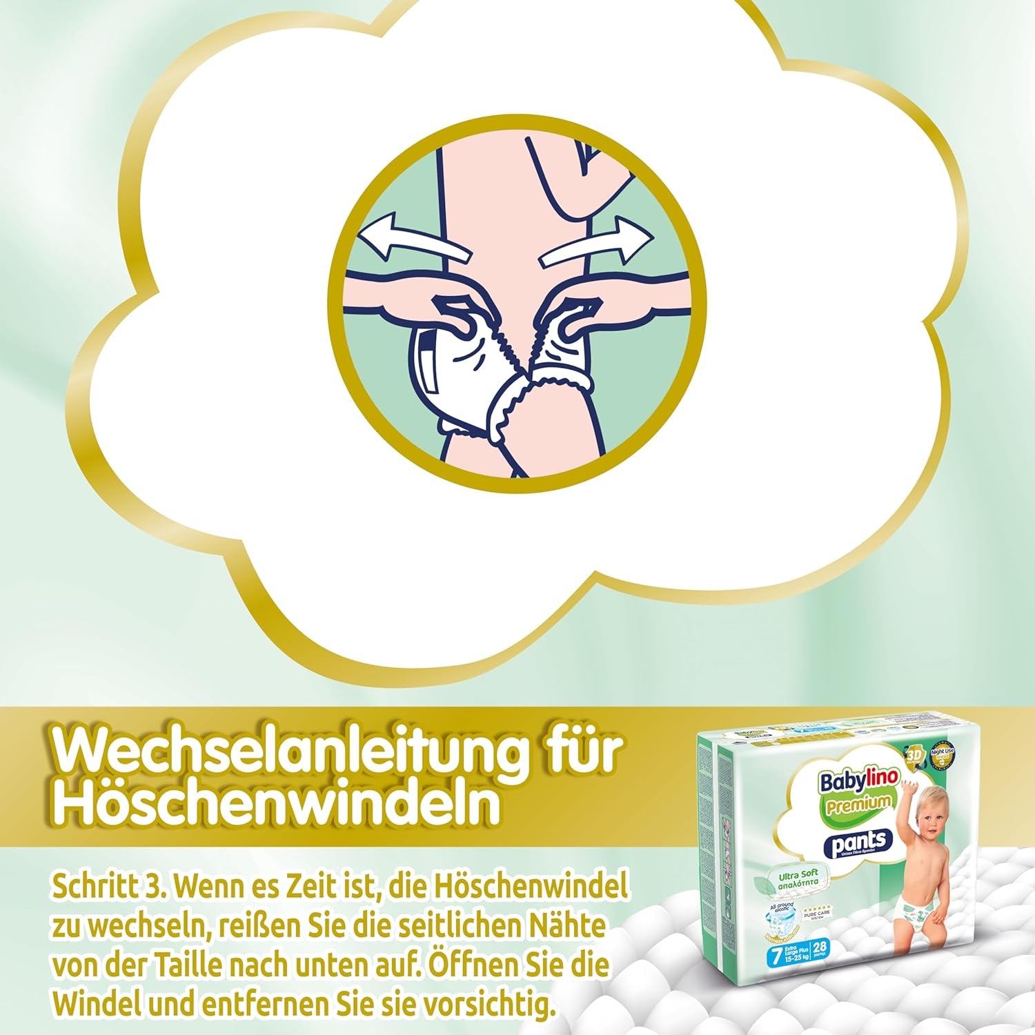 Pantalon Premium, taille 7, filtre ultra doux, XL Plus (15-25 kg), 28 pièces