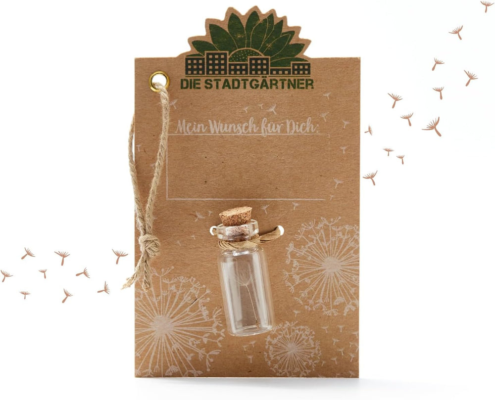 24 X Kleiner Wunscherfüller "Frohe Weihnachten" | Echtes Pusteblumen-Schirmchen Im Glas Als Geschenkanhänger | Ewig Haltbar | Perfekt Als Geldgeschenk, Geschenkanhänger & Kleine Besonderheit