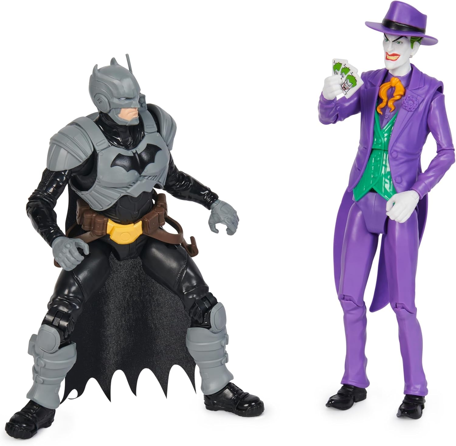 DC Batman Adventures Ensemble de figurines Batman contre le Joker, 30 cm - 2 figurines entièrement mobiles avec 12 vitesses pour un jeu de rôle passionnant, jouet pour 4 enfants et plus Naty Shop