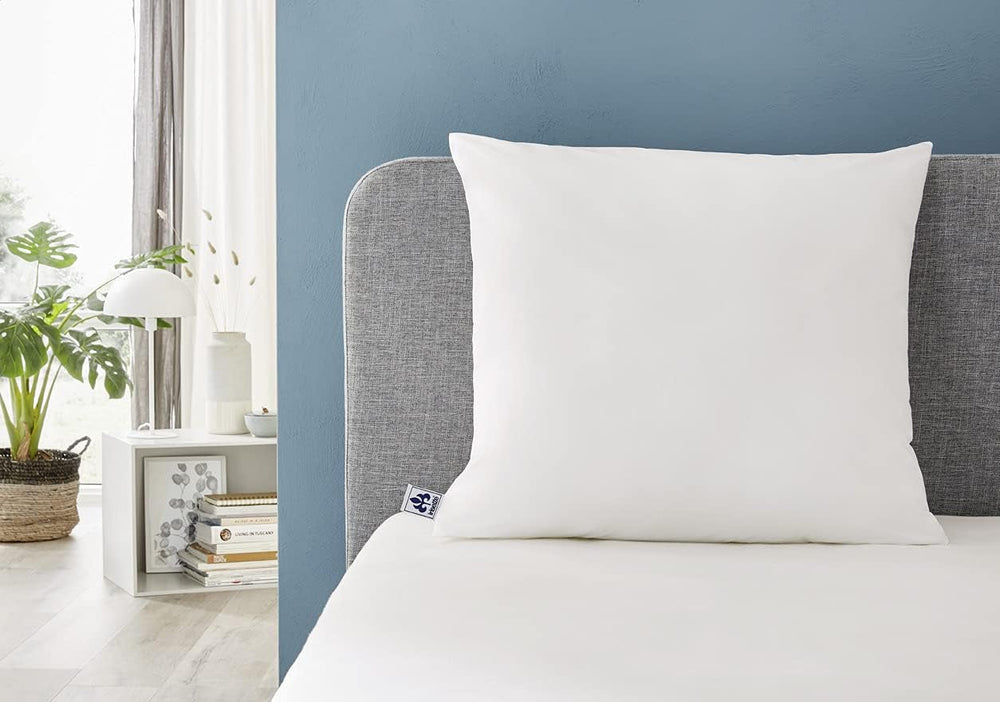 Oreiller Irisette Noblesse - Fabriqué en Allemagne - Oreiller déhoussable en pur coton, 80 X 80 cm, certifié Oeko-Tex Oreillers standards Naty Shop