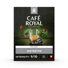 Café Royal Ristretto 36 capsules pour machine à café Nespresso - intensité 9/10 - capsules de café certifiées UTZ en aluminium (emballage avec 3)