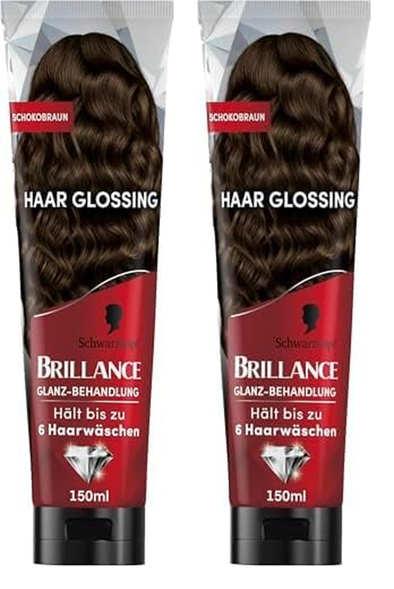 Brillance Shine Treatment, Hair Glossing Radiant Violet (150ml), nourrit et intensifie la couleur des cheveux, peut être utilisé comme masque capillaire, dure jusqu'à 6 lavages de cheveux Naty Shop Hair Dye Chocolate Brown 150.00 Ml (Pack de 2)