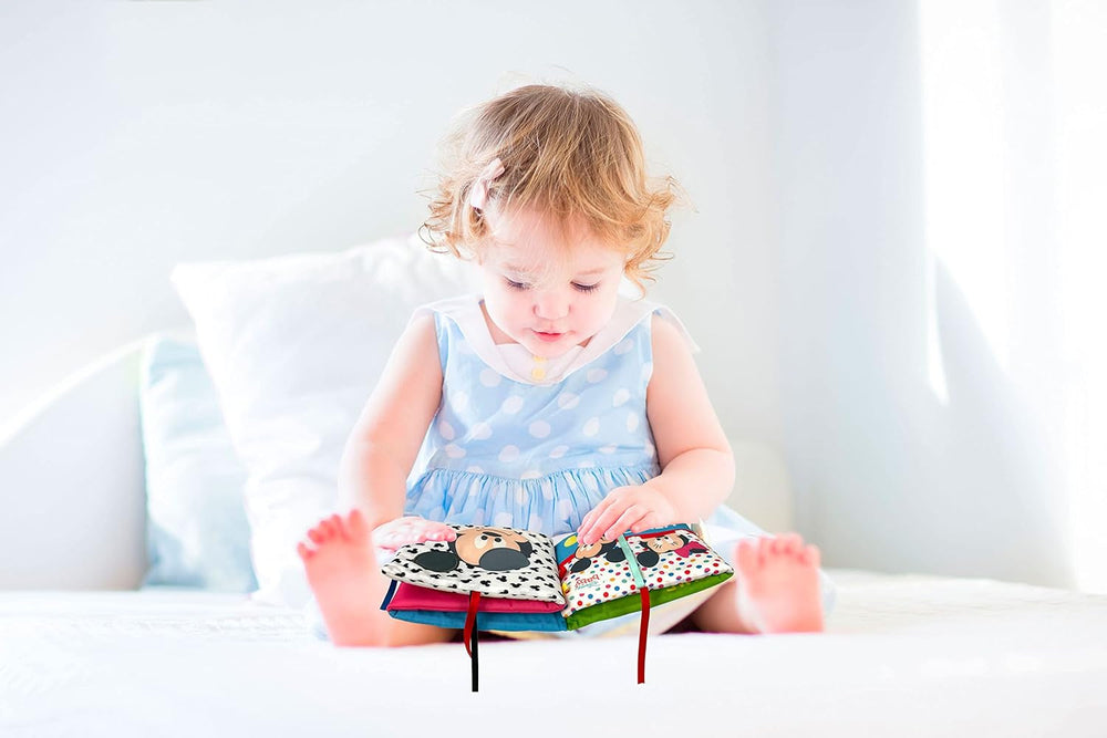 Clementoni 17721 Disney Baby - Livre en tissu, jouet de voyage polyvalent pour bébé, livre d'images crépitants et grinçants pour nouveau-nés à partir de 0 mois Jouets pour bébés Naty Shop