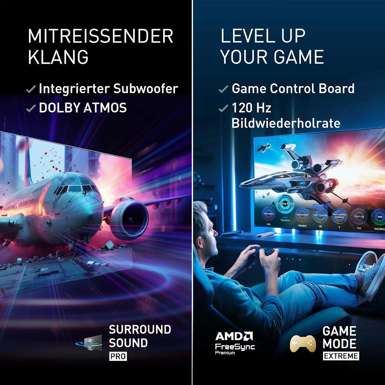 Televizor Panasonic Premium TV-48Z80BEZ, seria Z80B, 48 de inci, televizor inteligent OLED 4K Ultra HD, 2025, Fire TV, Dolby Vision și Atmos, mod de joc Extreme, asistență Alexa și Apple, Bluetooth, negru