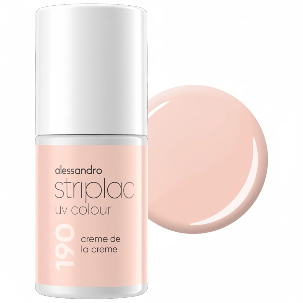Vernis à ongles UV Alessandro Striplac White Honeymoon - Délicat et longue tenue - S'enlève facilement grâce à la technologie de retrait - Vegan et cruelty-free - 8 ml