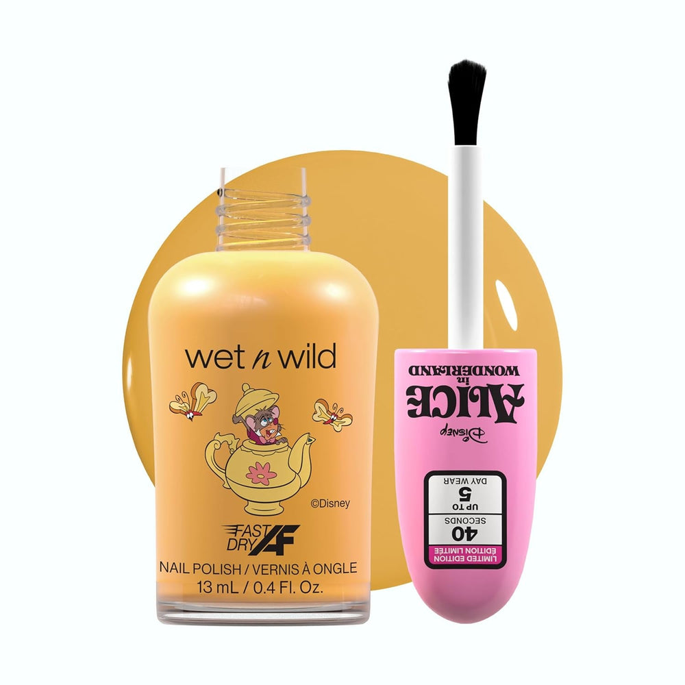 Wet n Wild Alice in Wonderland „In a World of My Own”, set de 2 oje cu o formulă cu uscare rapidă și de lungă durată, finisaj lucios, rezistă până la 5 zile