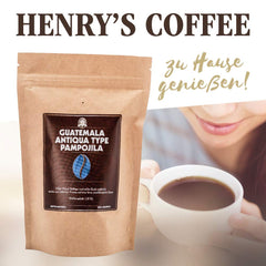 Henry's Kaffee - Guatemala Antiqua Type Pampojila 1000g - arôme lebhafte - unaufdringliche Säure - erlesene Qualität - Handwerklich in Deutschland geröstet - Kaffeebohnen direkt vom Bauern