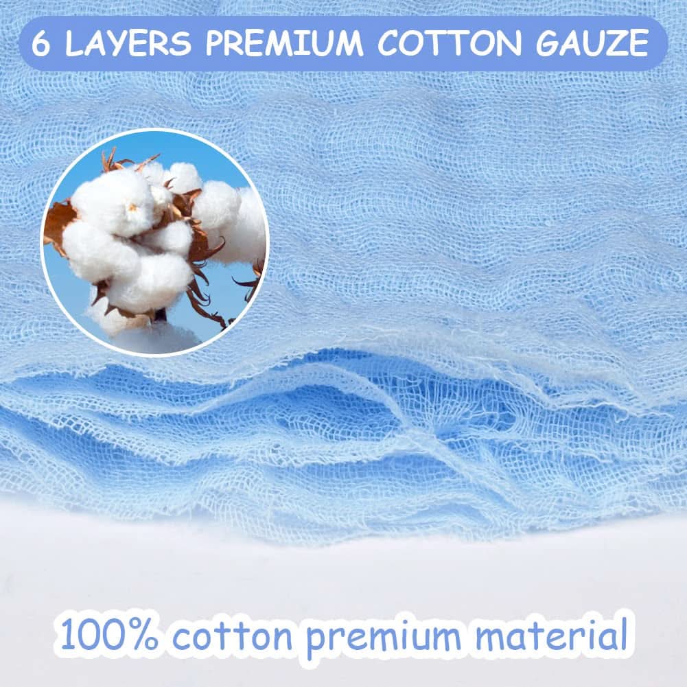 Serviettes bébé en mousseline, lot de 8 serviettes absorbantes en coton bio, 25 x 25 cm Mère et Bébé Naty Shop