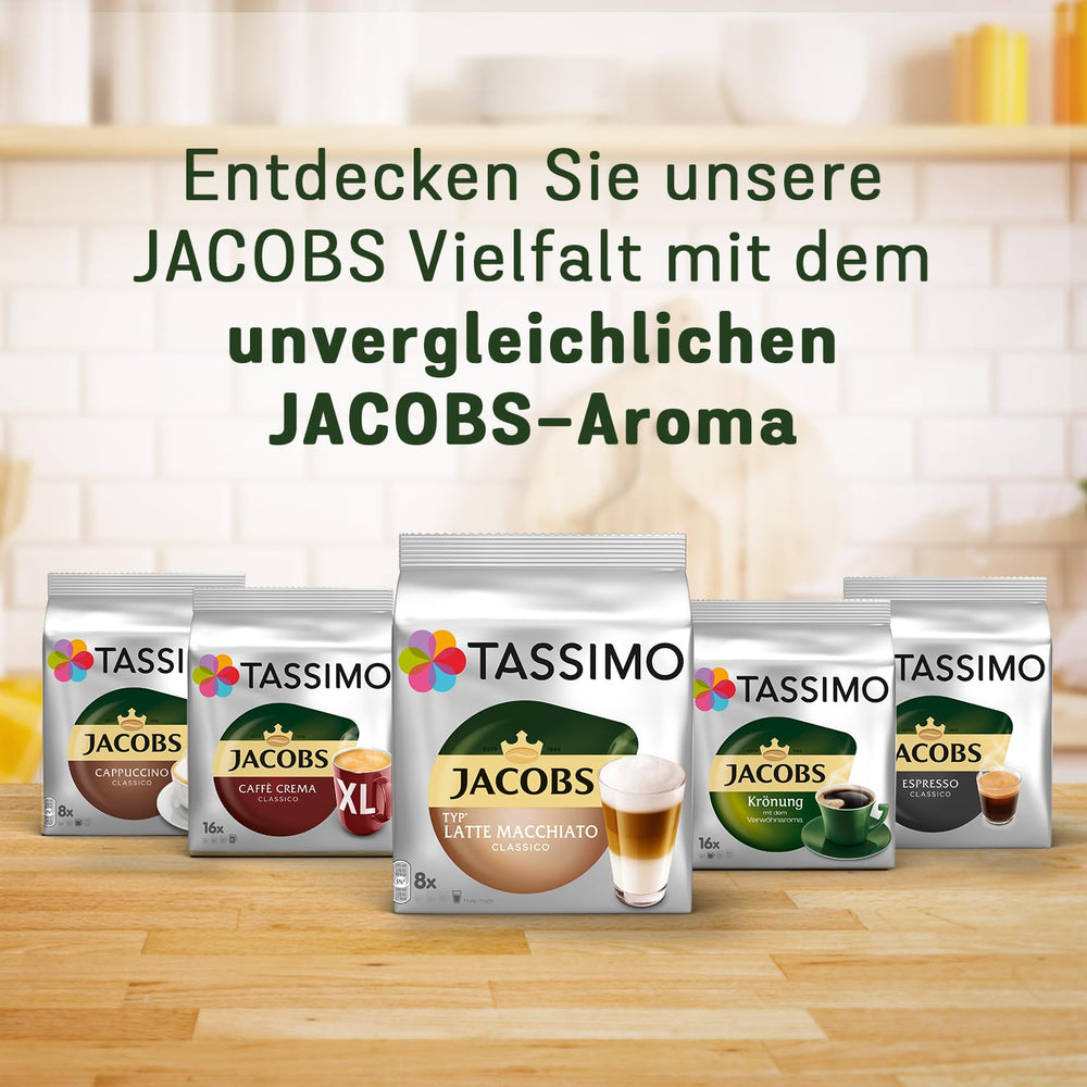 Tassimo Kapseln Jacobs Cappuccino Classico, 5 x 8 dosettes, 40 Kaffeekapseln