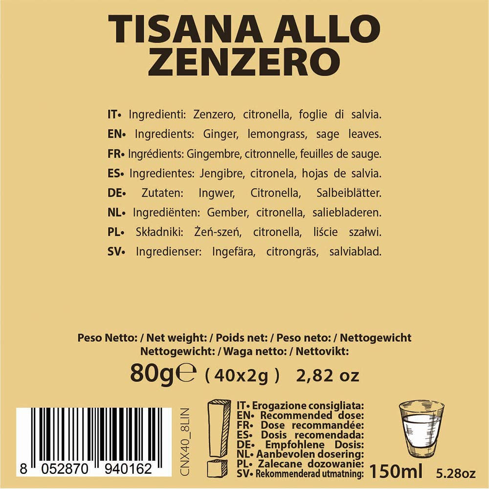 - Gingembre - Kapselmaschinen - exclusivement compatible avec NESPRESSO - 40 caps