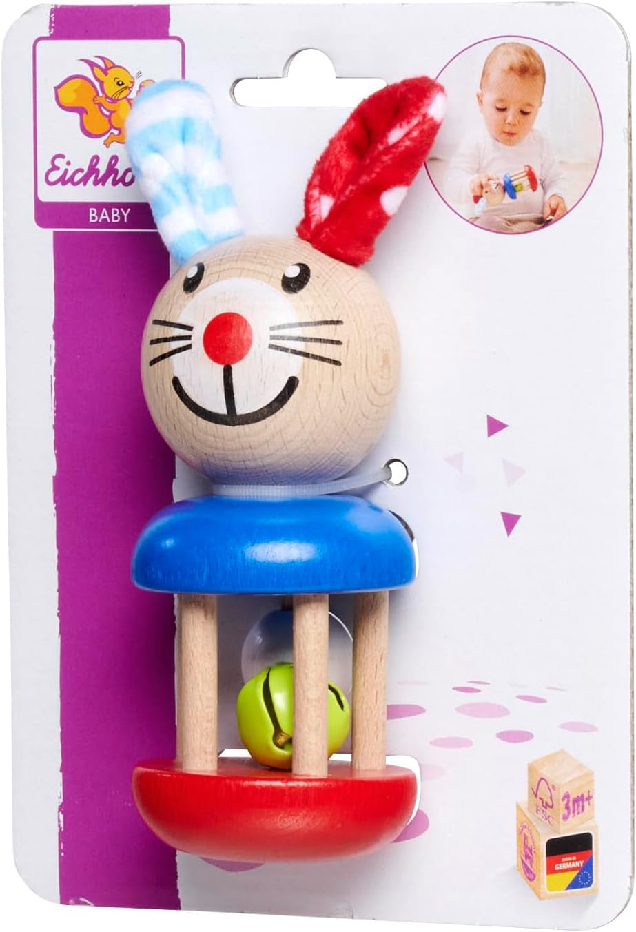 Eichhorn/Heros 100017013 - Hochet pour enfants, motif - lapin Jouets pour bébé Naty Shop