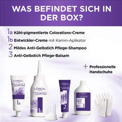L'Oréal Paris Coloration capillaire permanente résultat couleur ultra cool, couverture 100% des cheveux gris, coffret comprenant coloration, shampoing et crème de soin, Excellence Cool Creme, N°7.11 Blond moyen ultra cool (Blond) Coloration capillaire Naty Shop