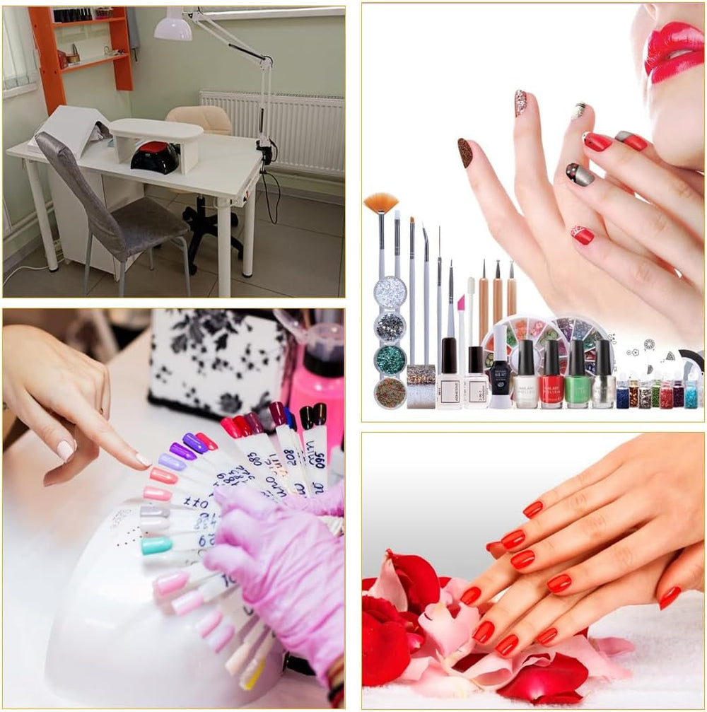 100 outils de nail art, pochoirs de nail art, tête ronde transparente et outils de ballet de couleur naturelle, livrés avec 2 autocollants numériques à paillettes 1-100