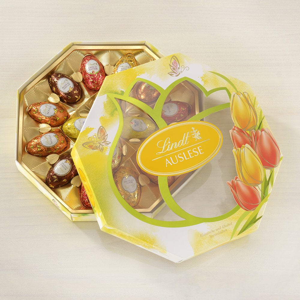 Oeufs Sélection Chocolat | 288g | 2 x œufs à crête et truffes au chocolat | 3x90g | Les plus belles truffes au Marc de Champagne au chocolat blanc | Chocolat de Pâques | Cadeau de chocolat