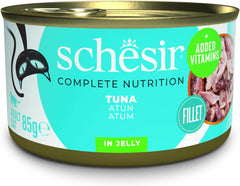 Thon en gelée, nourriture humide pour chat, en conserve, 100% naturelle, avec vitamines ajoutées, 12 x 85g