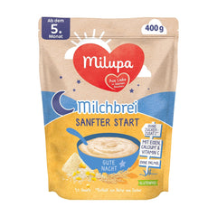Bouillie de lait Milupa Gentle Start - Céréales pour bébé sans gluten, sans huile de palme - Sans conservateurs ni colorants - Dès 5 mois - 4 x 400 g