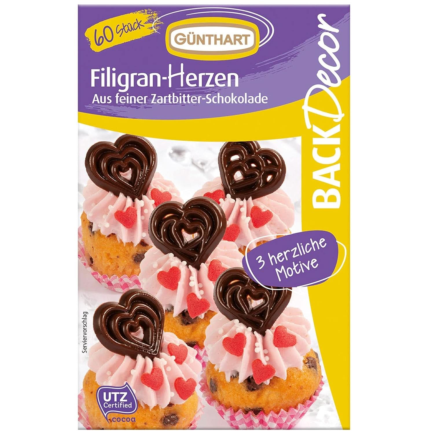 Günthart Backdecor, 90 pièces lettres, alphabet et chiffres en chocolat noir fin, 47 grammes Naty Shop