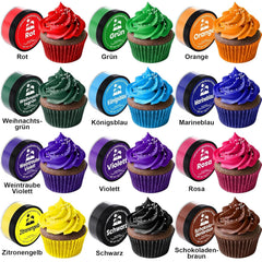 Colorant alimentaire en poudre 12 couleurs x 5g - Colorant alimentaire hautement concentré pour la pâtisserie, colorant alimentaire en poudre pour gâteaux, macarons, biscuits, glaçages (pour usage domestique et professionnel)