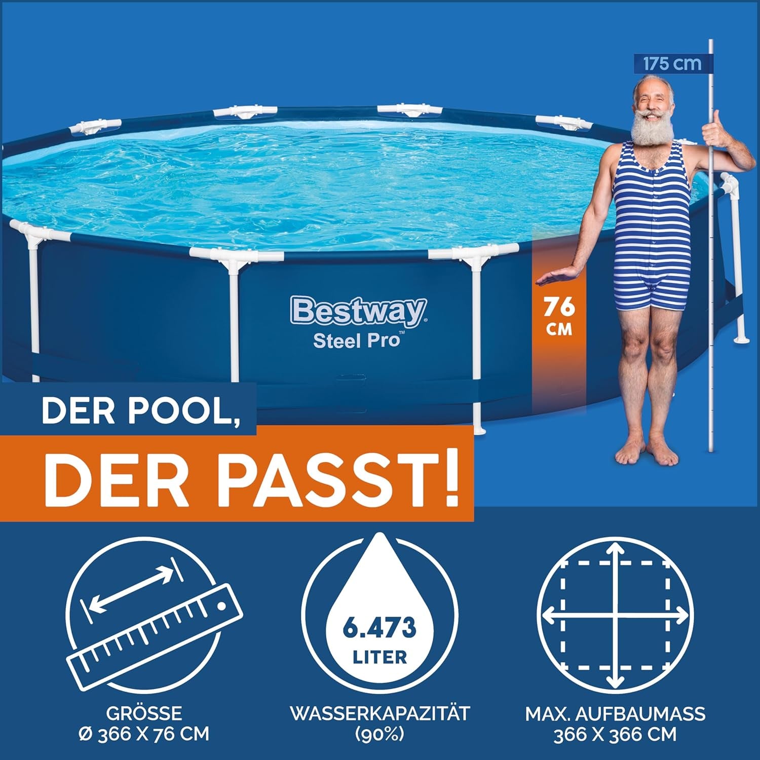 Piscină de 3,66 m x 76 cm