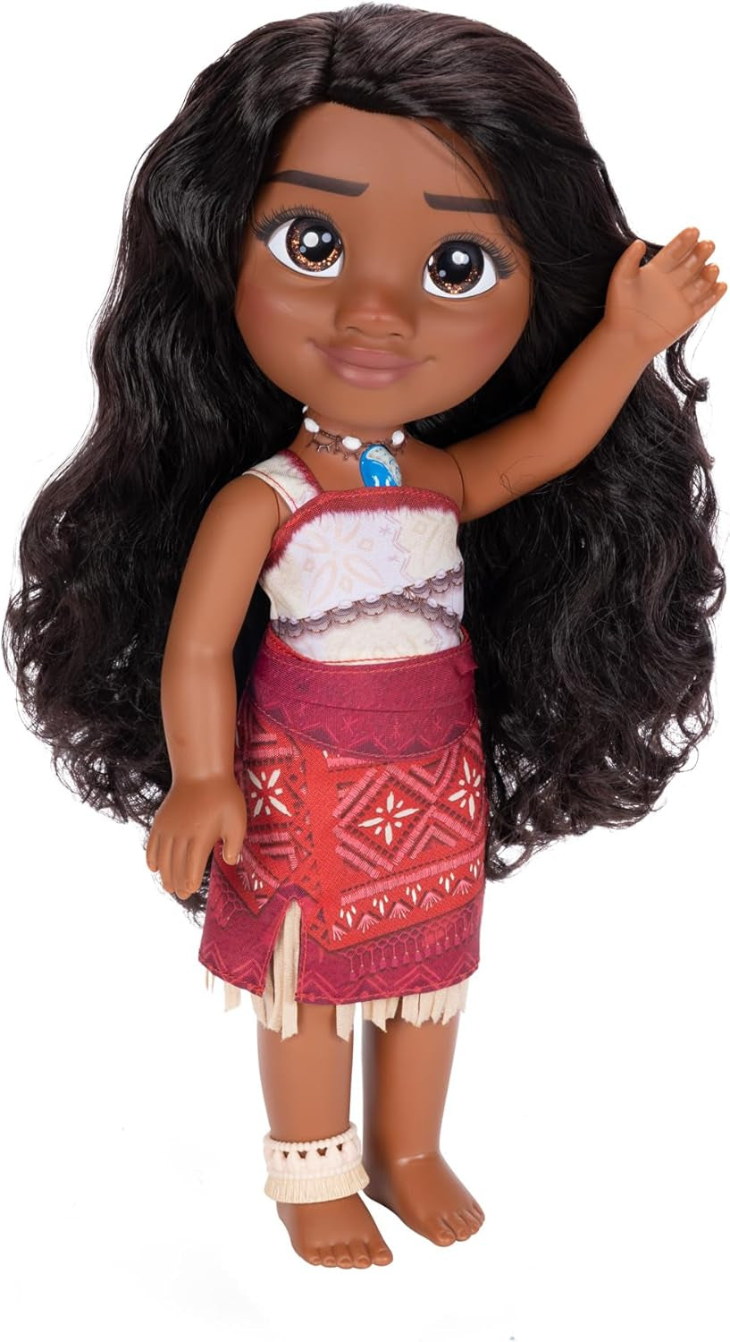 Disney - Vaiana 2 – Singende Puppe Vaiana, beweglich - Größe 35 cm – polynesisches Outfit – Frisierbares Haar – Spielzeug für Mädchen ab 3 Jahren
