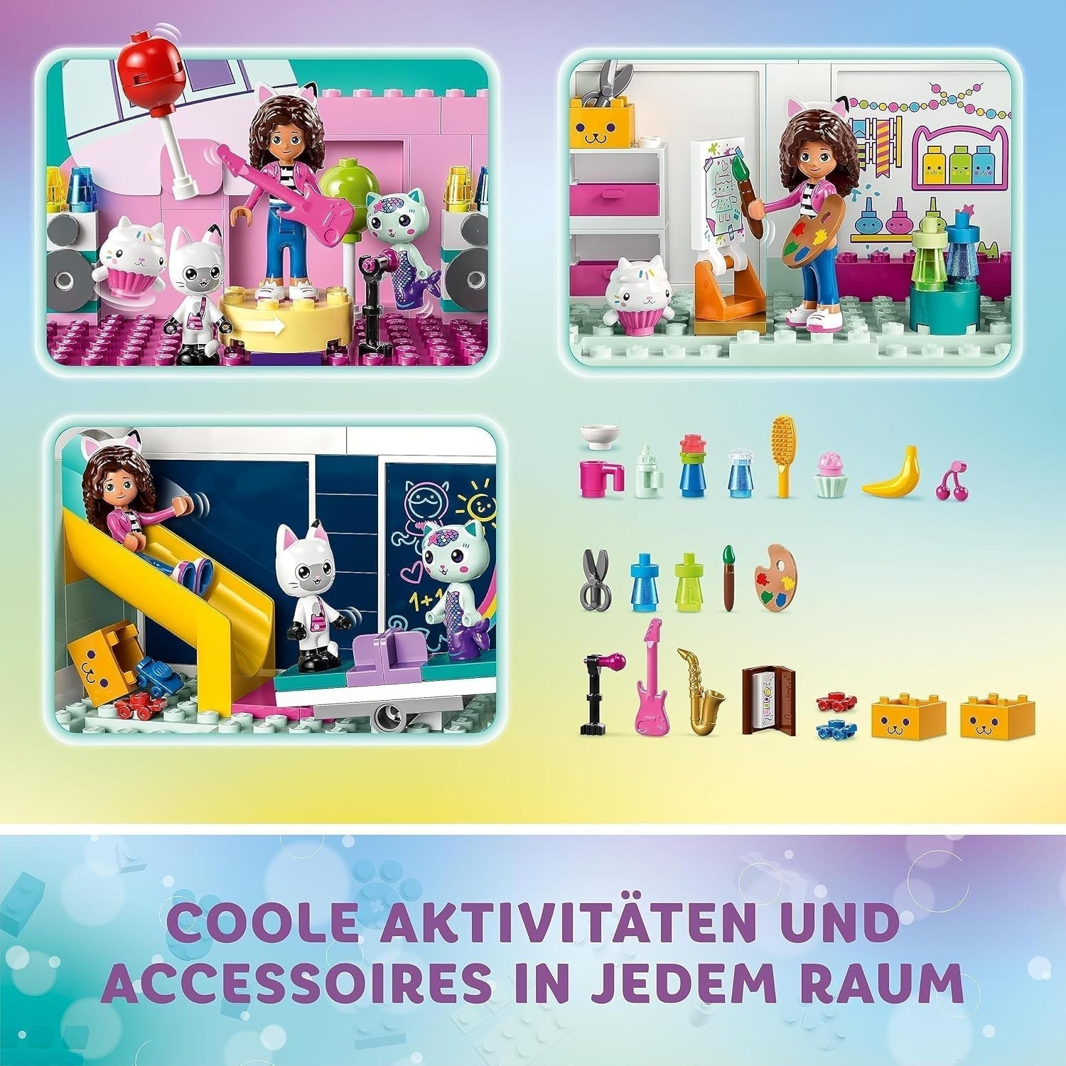 Lego 10788 Maison de poupée de Gabby, 8 pièces et 4 étages Maison de poupée de Gabby avec figurines Pandi, Suricate, Kuchi et accessoires, Cadeau pour filles, garçons et enfants de 4 ans Besuche den LEGO-Store