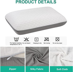 Fityou Pernă din spumă de memorie, pernă de sprijin pentru gât, pernă ergonomică de dormit, pernă de răcire, design cu două fețe, capac de pernă lavabil (67.5X40X13Cm) Perne ortopedice cervicale Naty Shop